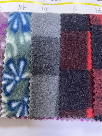 DG-LXF  搖粒印花  幅寬：60寸  克重：210-220g/m²  成份：100%Polyester   細節-2